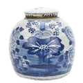 Vintage Ming Jar Four Season Plants Large