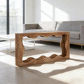 Vintage Narrow Console Table Wave Design Entryway And Tea Table