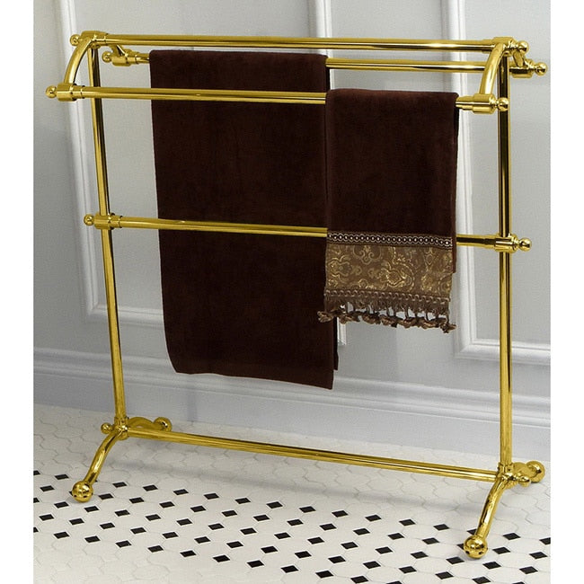 Vintage Pedestal Solid Brass Towel Stand