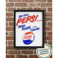 Vintage Pepsi Bottle Cap Framed Glass Wall Art 14 Retro Soda Logo Shadow Box Sign For Bar Garage Game Room Decor