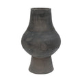 Vintage Pottery Vase With Large Opening 17 Inch Tall Gray