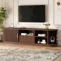 Vintage Rustic Tv Stand With Sliding Doors Drawer For Tvs Up To 75