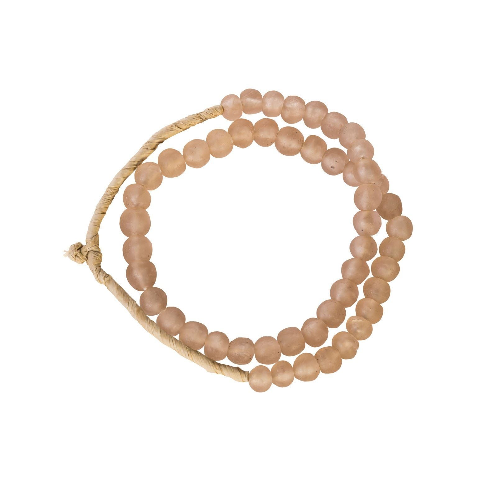 Vintage Sea Glass Beads 0.75 Dia Blush Pink
