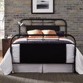 Vintage Series Black King Metal Bed