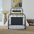 Vintage Series Youth Distressed Metal Black Twin Metal Bed