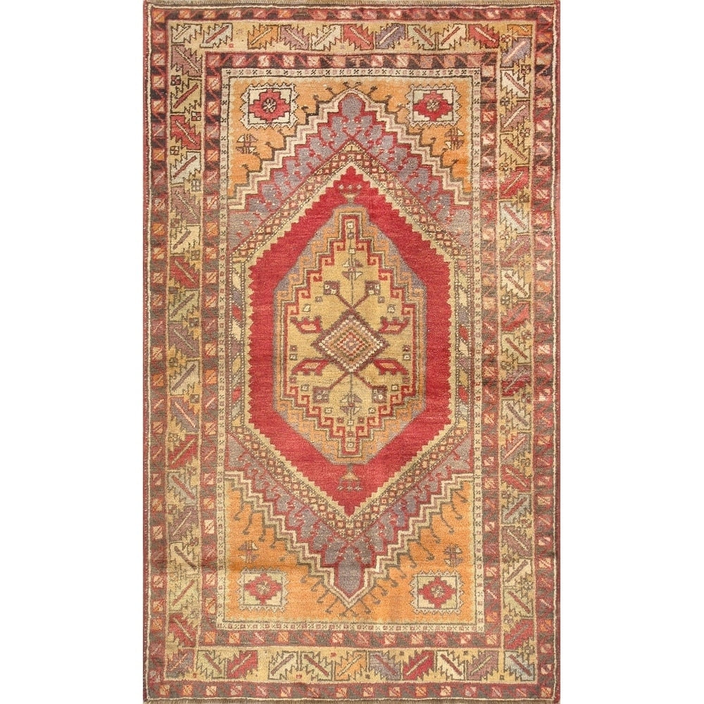 Vintage Sivas Collection Hand Knotted Lambs Wool Rug 3 8 X 6 1