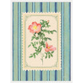 Vintage Striped Flowers Ii By Mary Urban Framed Canvas Wall Art Print