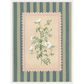 Vintage Striped Flowers Iii By Mary Urban Framed Canvas Wall Art Print