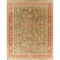 Vintage Style Geometric Oushak Oriental Area Rug Wool Hand Knotted 112 X 141