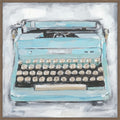 Vintage Typewriter No. 3 By Ethan Harper 30 X 30 In. Framed Canvas Wall Art Print