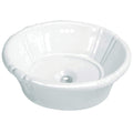 Vintage Vitreous China Single Bowl Vessel Bathroom Sink In White