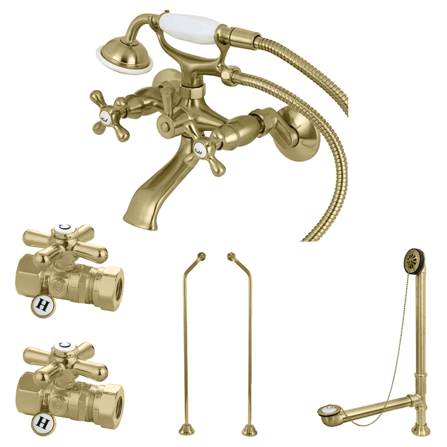 Vintage Wall Mount Clawfoot Faucet Package