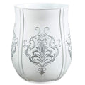 Vintage White Bathroom Trash Can Wastebasket