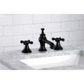 Vintage Widespread Bathroom Faucet In Matte Black