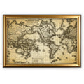 Vintage Wold Map Vii Antique Gold Frame