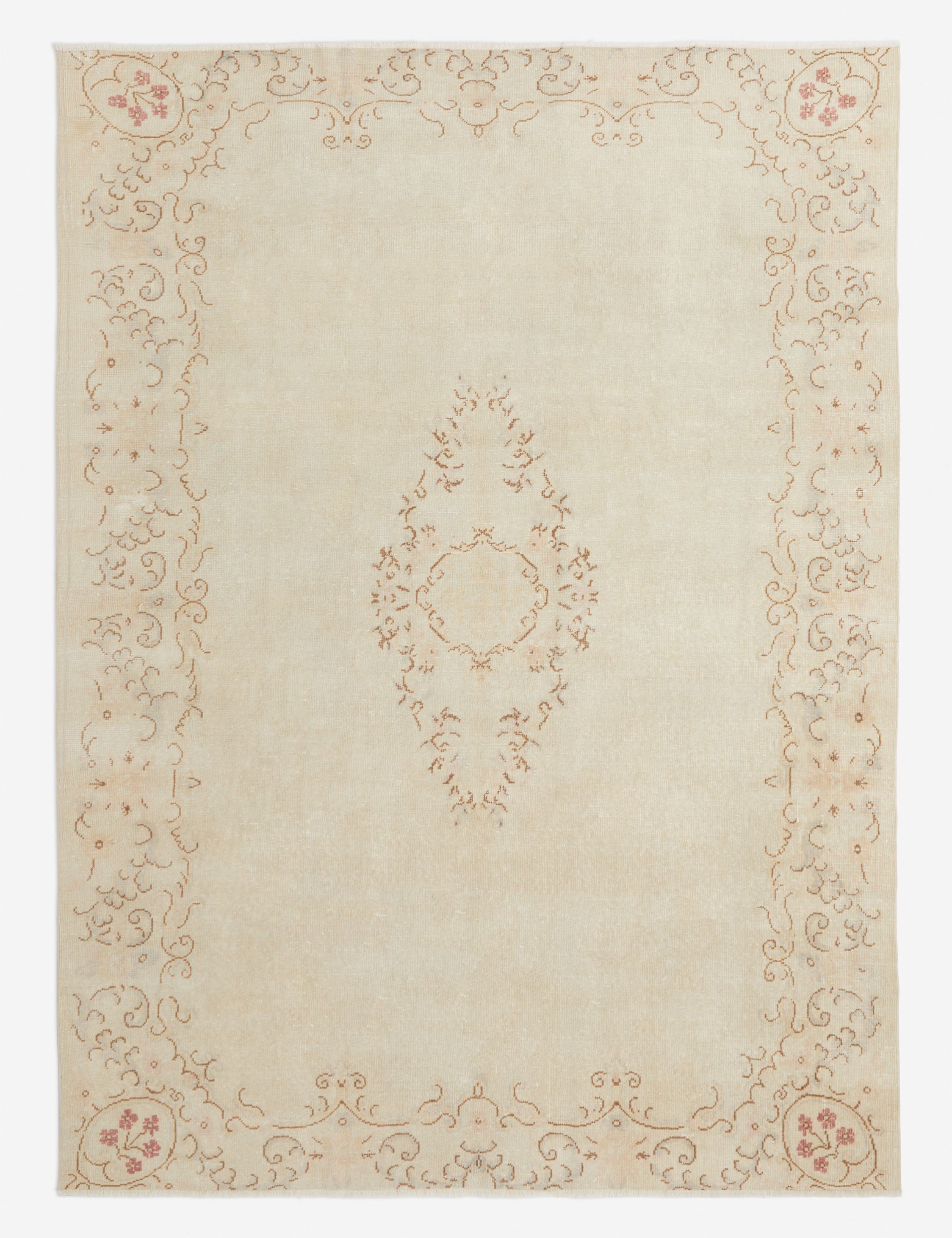 Vintage Turkish Hand-Knotted Wool Rug No. 272, 7'10in x 10'10in