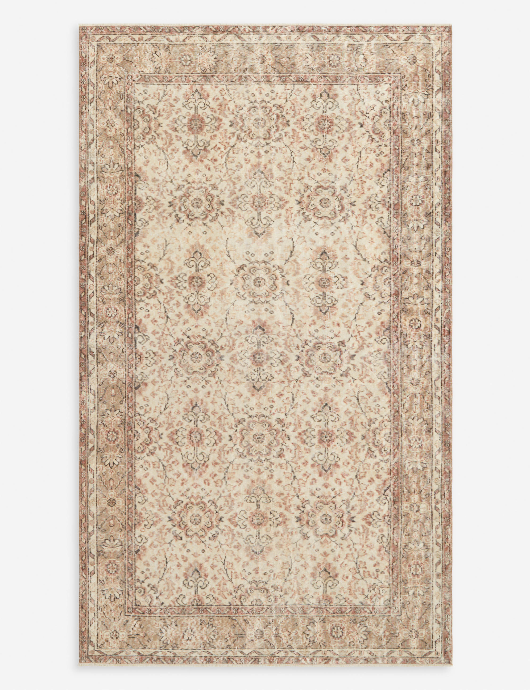 Vintage Turkish Hand-Knotted Wool Rug No. 290, 5'3in x 9'1in