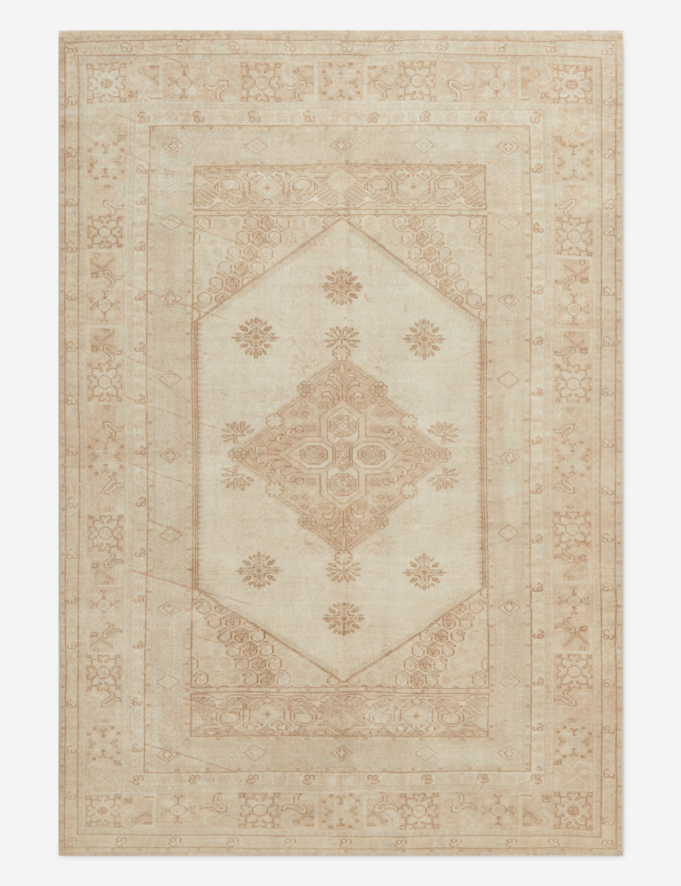 Vintage Turkish Hand-Knotted Wool Rug No. 309, 5'5in x 7'10in