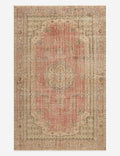 Vintage Turkish Hand-Knotted Wool Rug No. 329, 5'9in x 9'1in