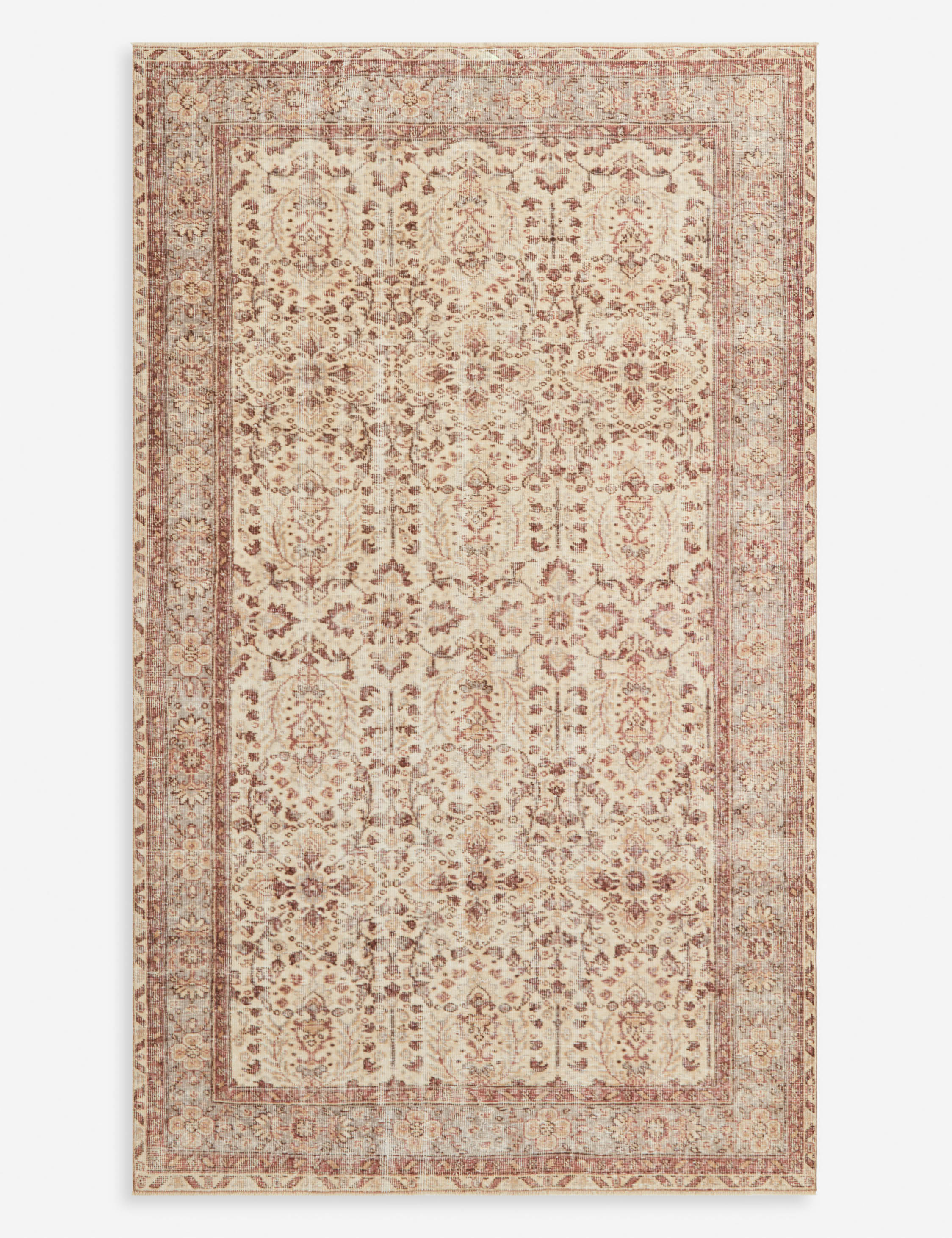 Vintage Turkish Hand-Knotted Wool Rug No. 295, 5'4in x 8'12in