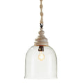 Vintners 17 Inch Cloche Pendant Whitewash Finish