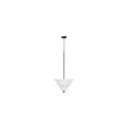 Violet Small Pendant Lamp Tiered Sheer Cotton Shade Steel Frame Art Deco Inspired Hanging Hardware Included White