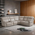 Vireo 120.5 Leather 6 Piece Modular Power Reclining Sectional Sofa