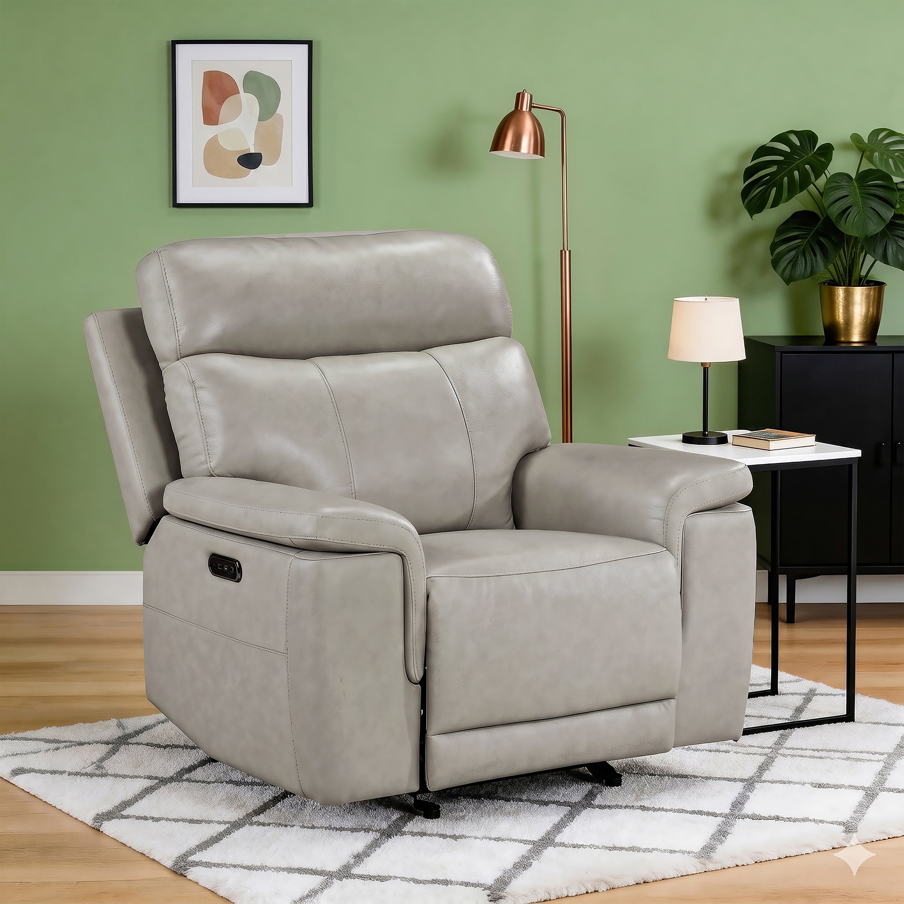 Vireo 41.5 Leather Power Glider Recliner With Power Headrest