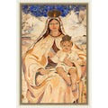 Virgin And Child By Basilica Of The Annunciation Nazareth Israel Framed Mounted Canvas Wall Art Print