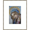 Virgin Mary Mosaic By Milan Italy Wood Framed Wall Art Print