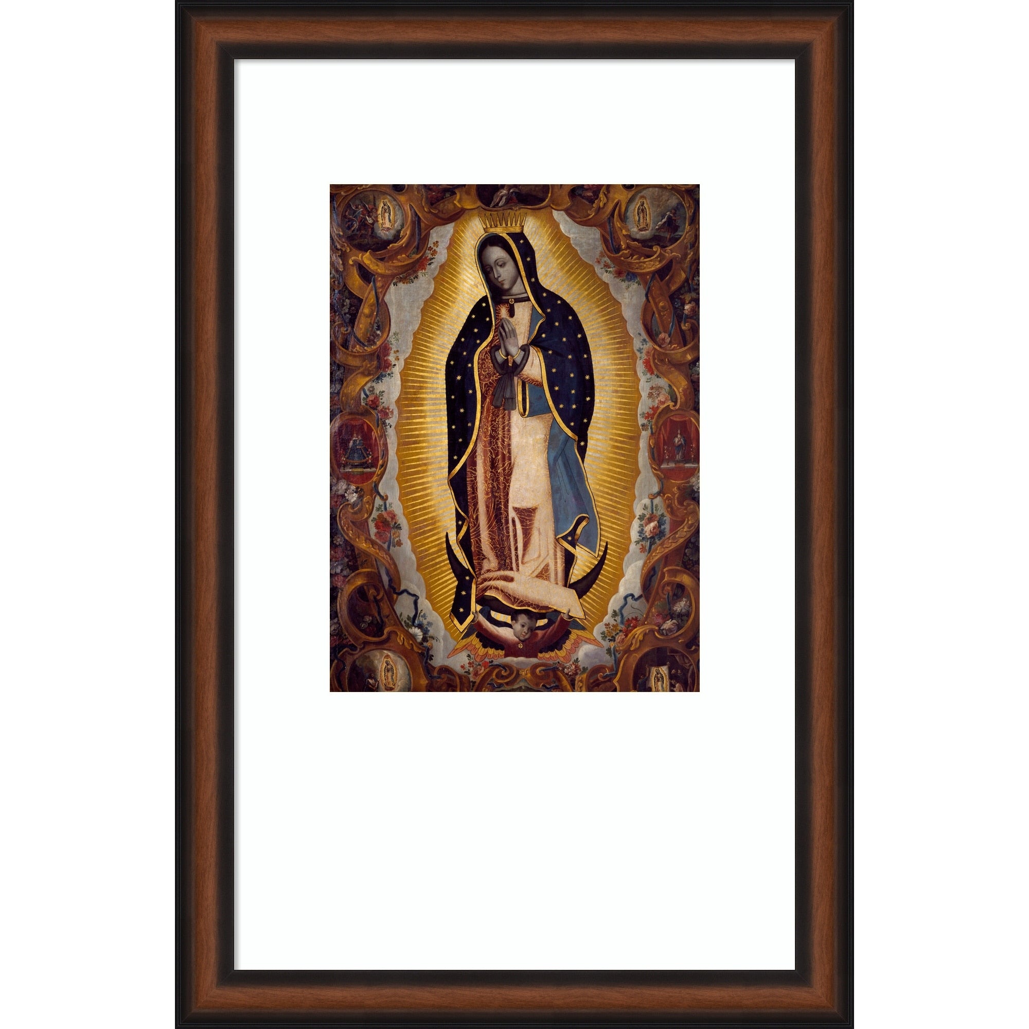 Virgin Of Guadalupe Mexico Wood Framed Wall Art Print