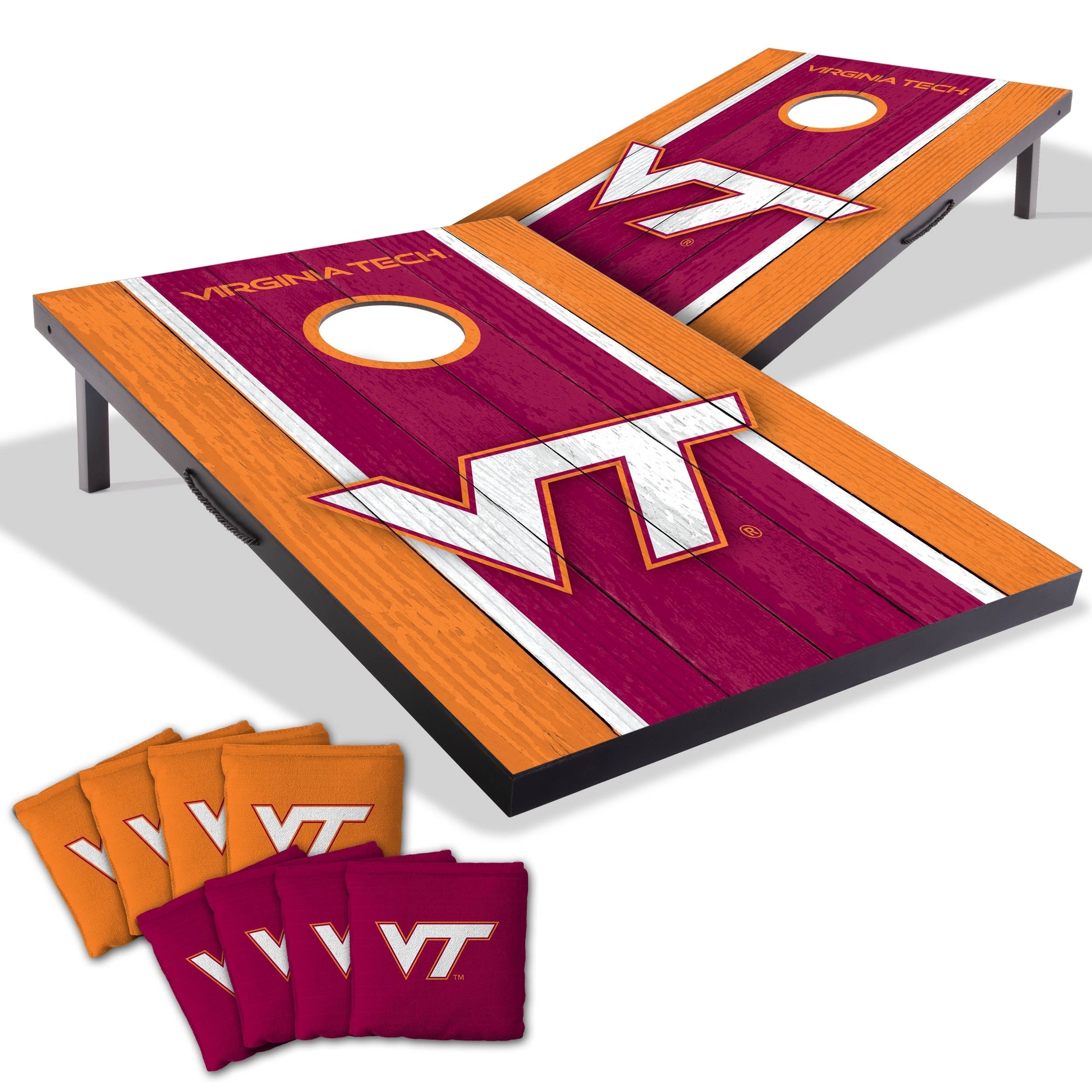 Virginia Tech Hokies Ncaa Compact 2X3 Tailgate Cornhole Board Set
