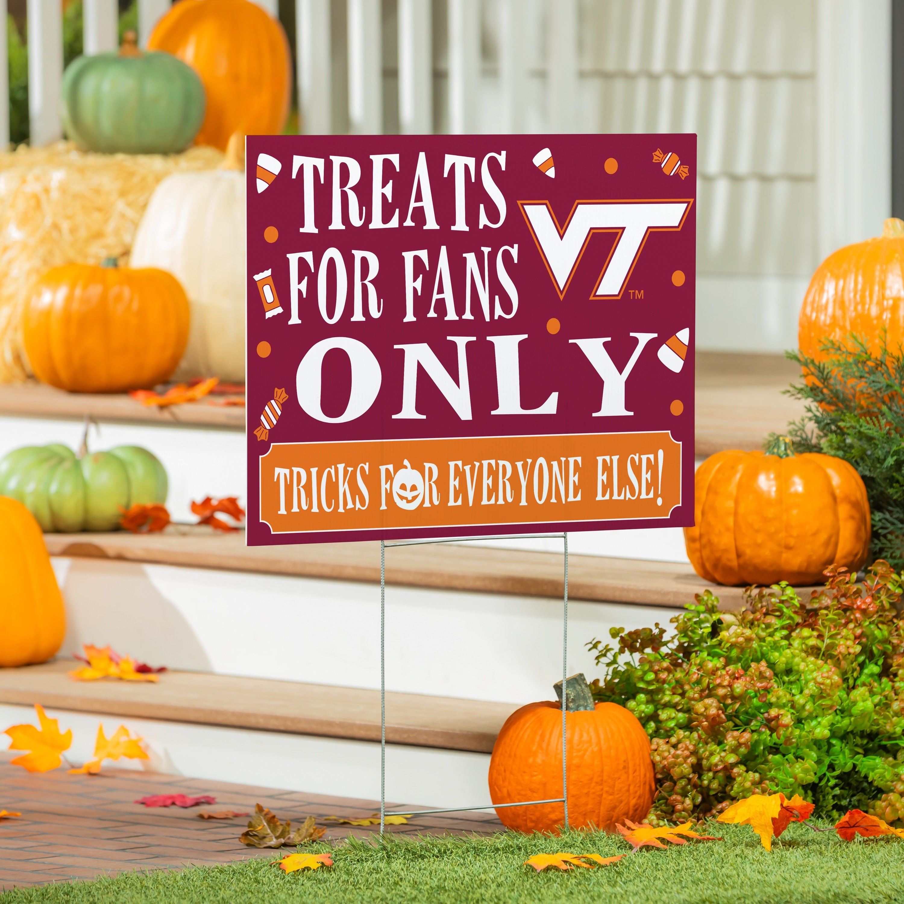 Virginia Tech Yard Sign Halloween Treats For Fans