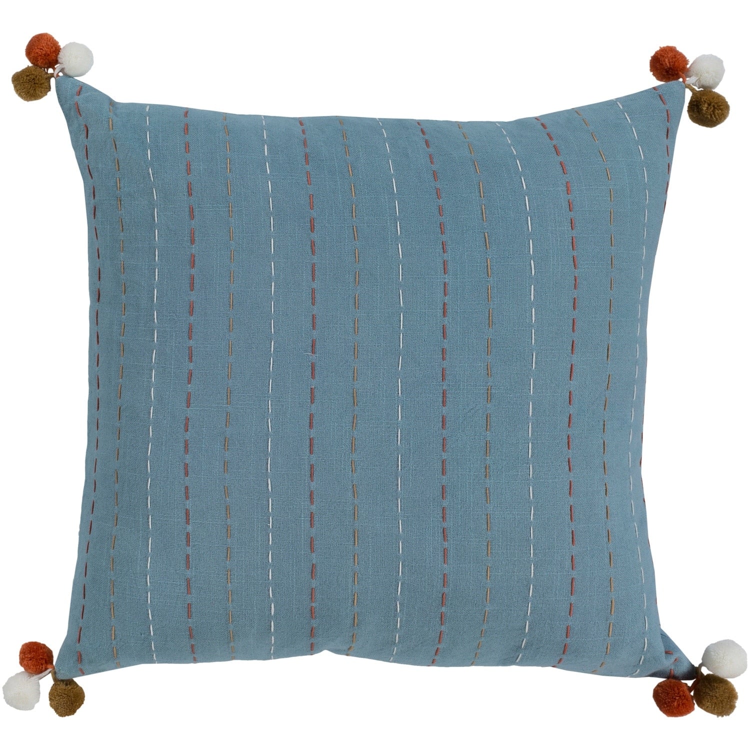 Viriato Striped Denim Feather Down Or Poly Filled Throw Pillow 20 Inch