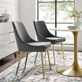 Viscount Performance Velvet Dining Chairs Set Of 2