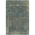 Faded Traditional Navy Grey Rug 310 X 55 310 X 55