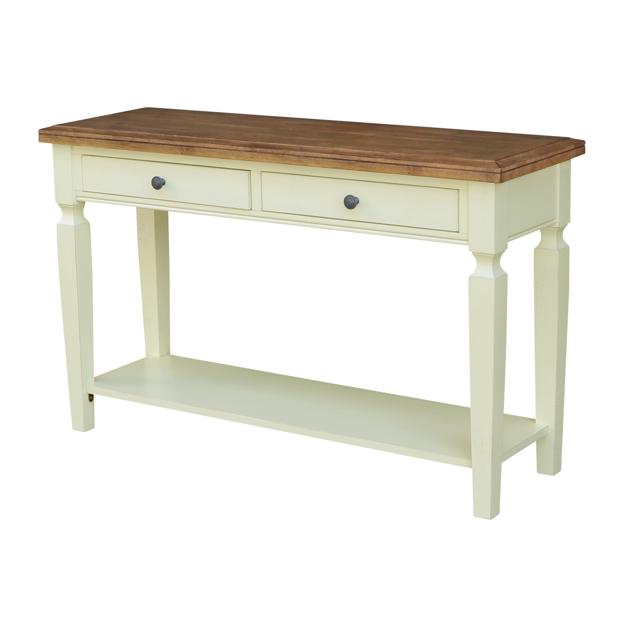 Vista Console Sofa Table Hickory Stone Finish