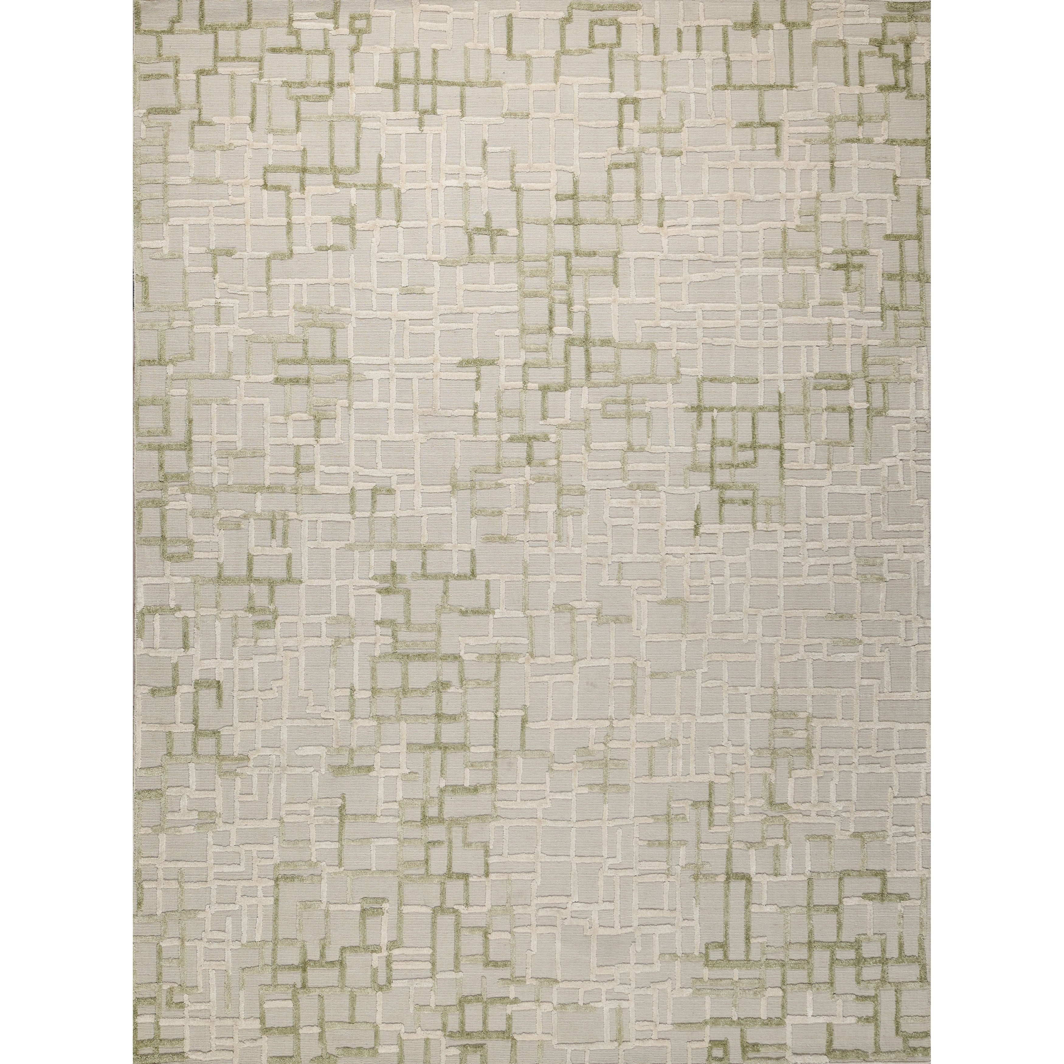 Vista Handloomed Wool Bamboo Silk Green Area Rug