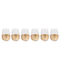 Vitorrio Wine Glass Stemless Gold Set Of 6