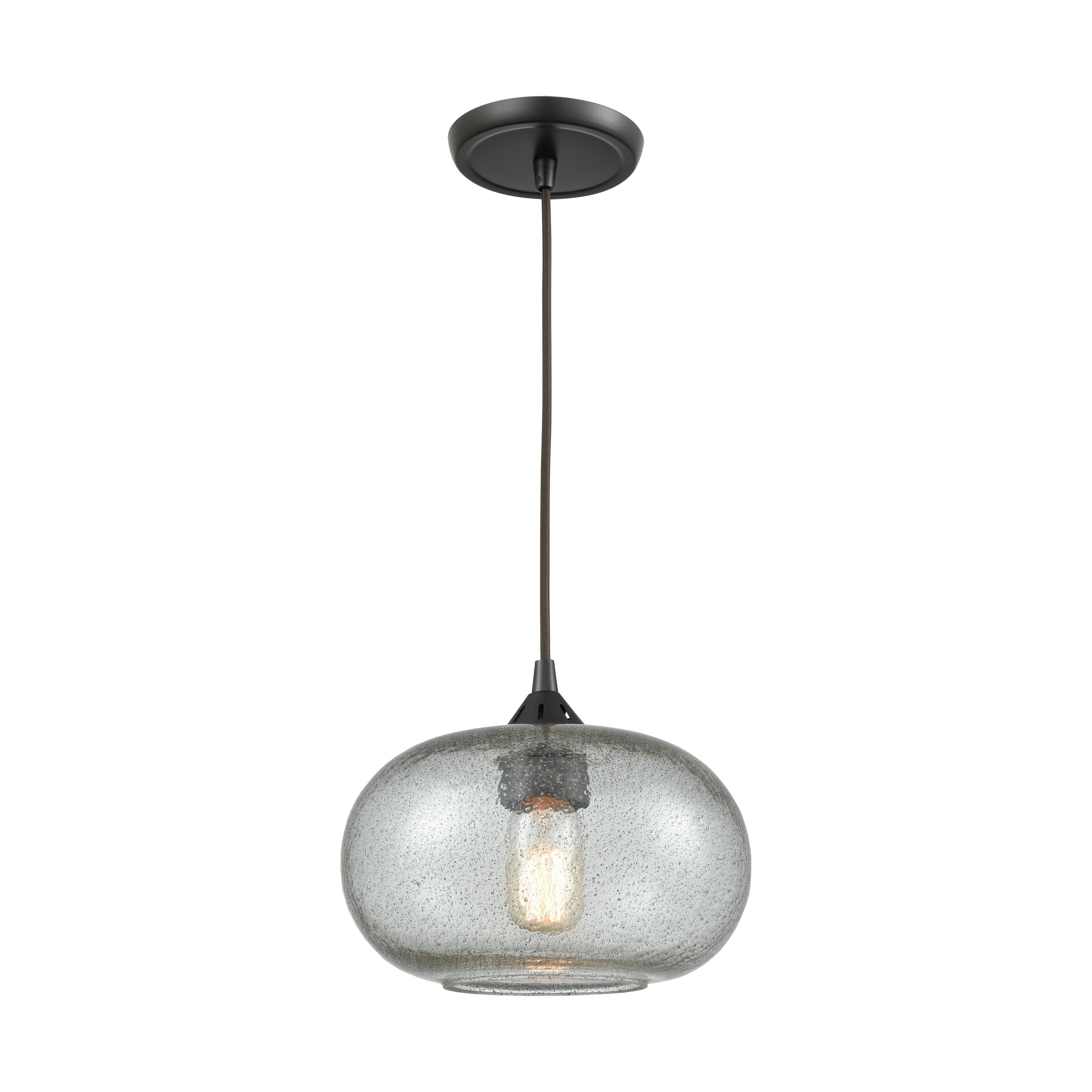 Volace 10 Inch Wide 1 Light Pendant In Oil Rubbed Bronze 10In W X 10In D X 8In H