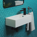 19.5 X 10 Rectangular Ceramic Wall Hung Sink With Right Side Faucet Mount