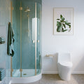 Voltaire 32 X 32 Acrylic White Single Threshold Center Drain Neo Angle Shower Base