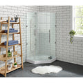 Voltaire 36 X 36 Acrylic White Single Threshold Center Drain Neo Angle Shower Base