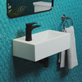 19.5 X 10 Rectangular Ceramic Wall Hung Sink With Left Side Faucet Mount