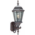 Volume Lighting V8211 1 Light 24.5 Height Outdoor Wall Sconce With Clear Beveled Glass Black N A