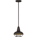 Volume Lighting 1 Light Antique Bronze Mini Downrod Pendant