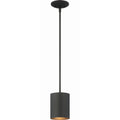 Volume Lighting 1 Light Black Aluminum Led Cylinder Pendant N A