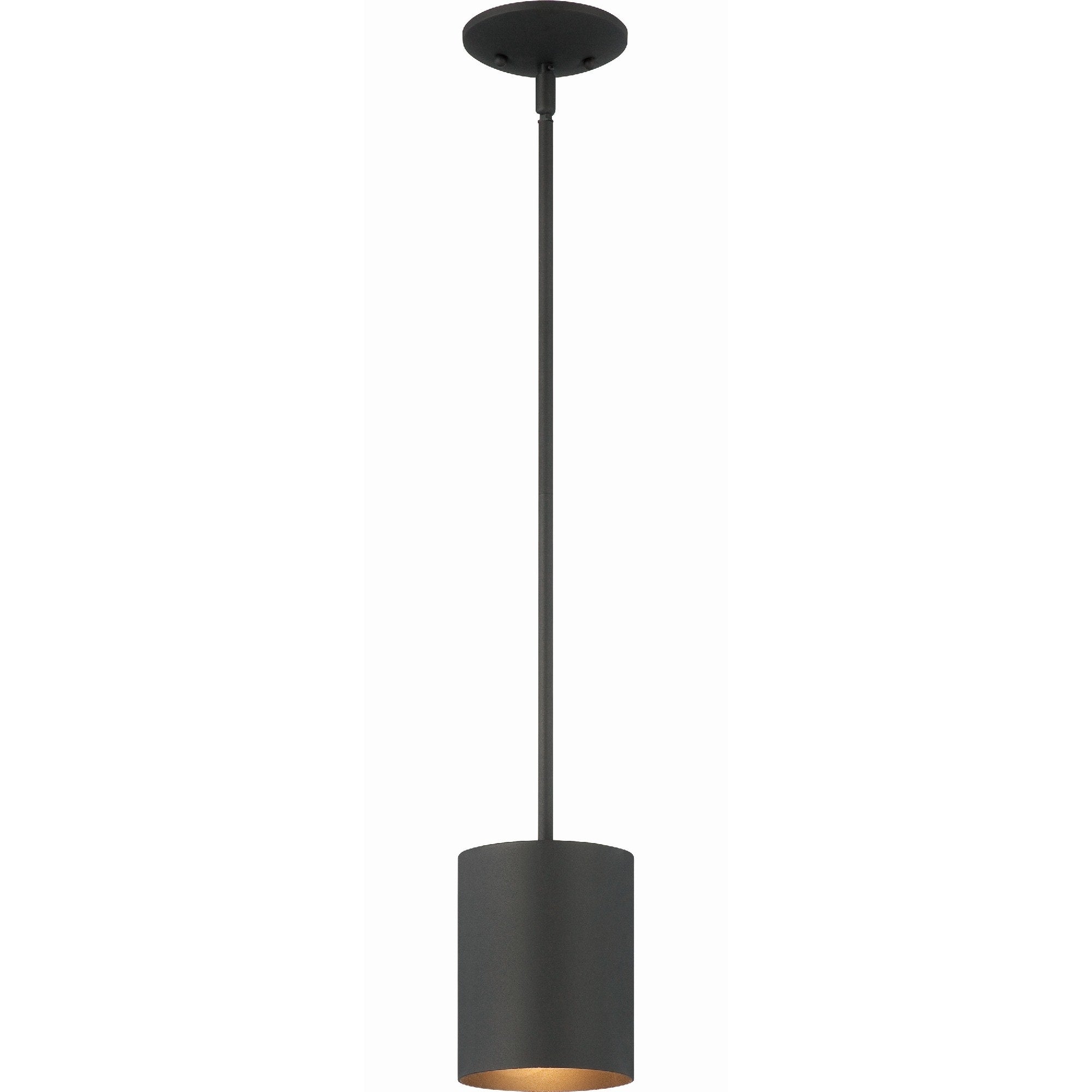 Volume Lighting 1 Light Black Aluminum Led Cylinder Pendant N A