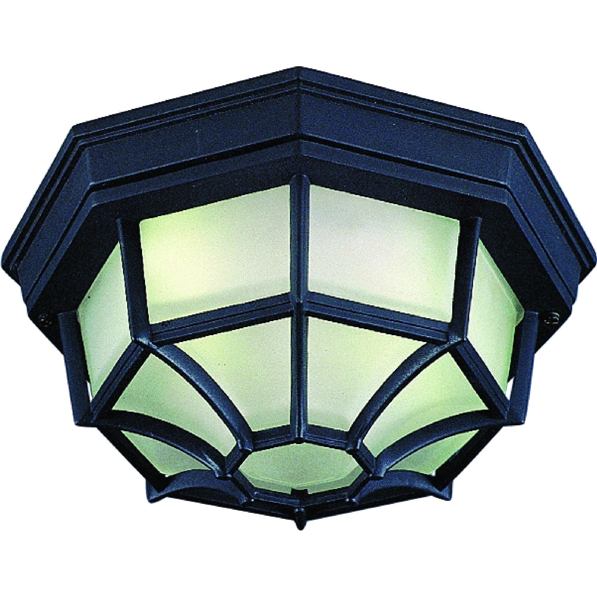 Volume Lighting 1 Light Black Outdoor Ceiling Mount