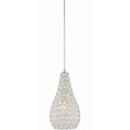 Volume Lighting 1 Light Chrome Pear Teardrop Hanging Mini Pendant